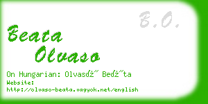 beata olvaso business card